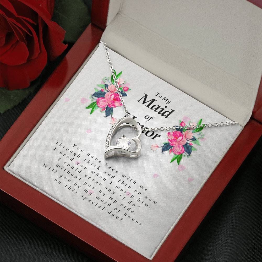 Forever Heart Necklace, To My Maid of Honor