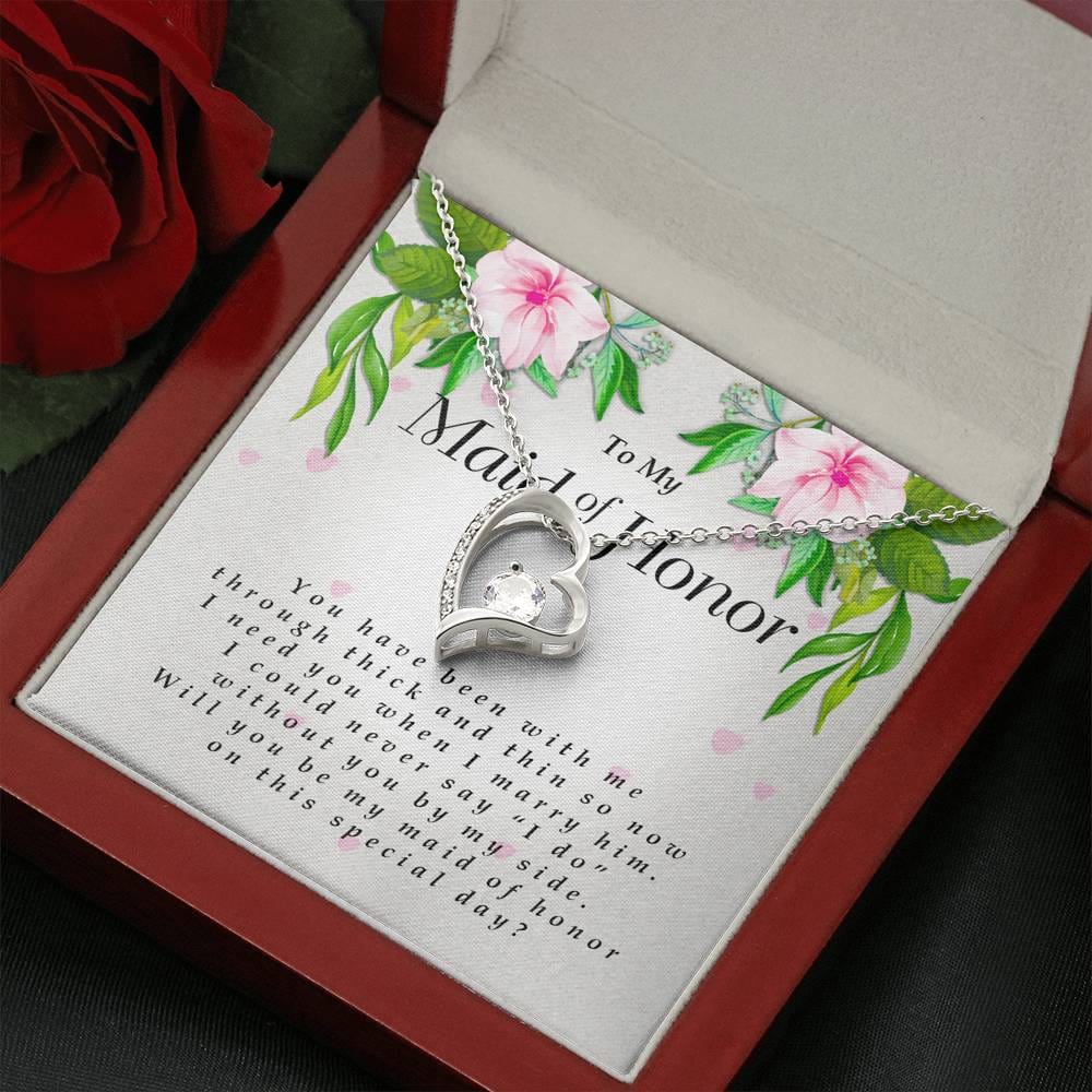 Forever Heart Necklace, To My Maid of Honor