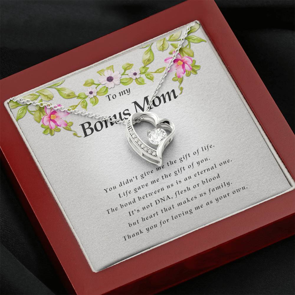 Forever Heart Necklace, Bonus Mom Necklace