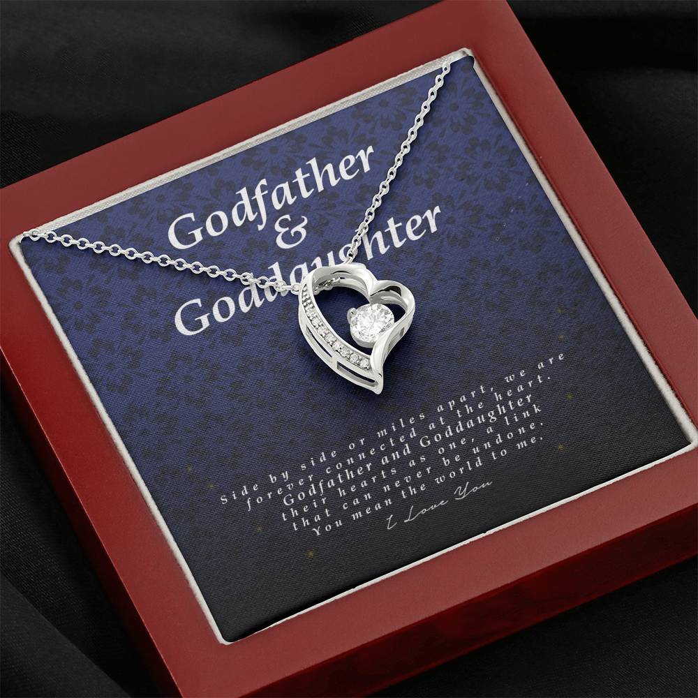 Godfather and Goddaughter Forever Heart Necklace