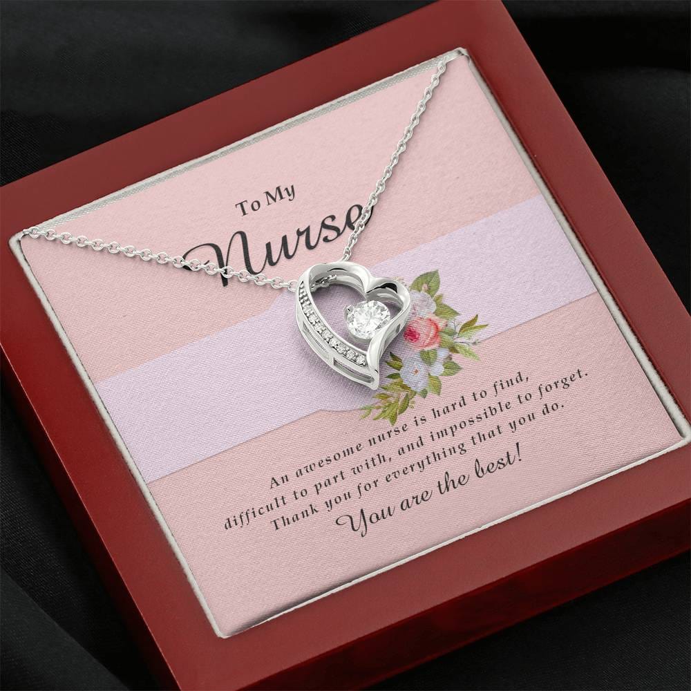 Forever Heart Necklace, Nurse Jewelry Card