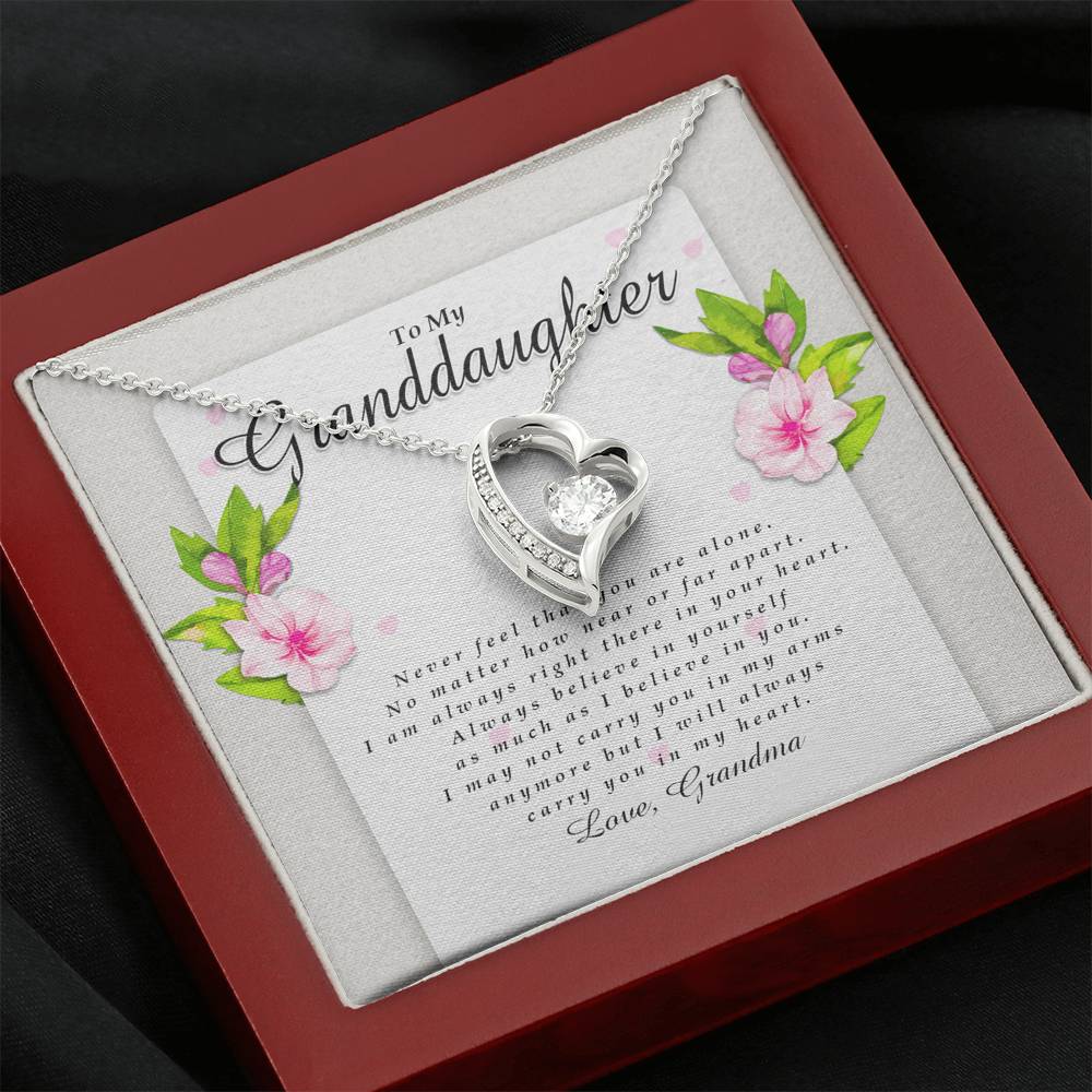 Forever Heart Necklace, Granddaughter Gift from Grandma