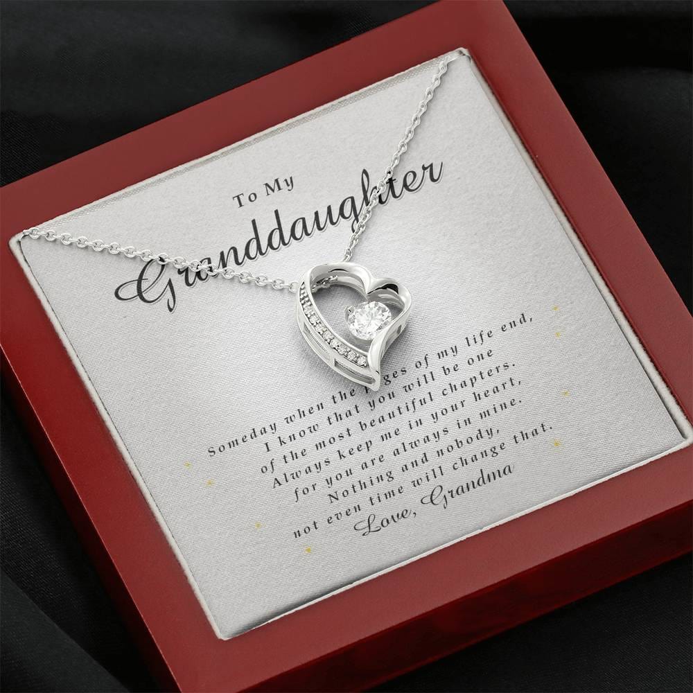 Forever Heart Necklace, Gift for Granddaughter from Grandma
