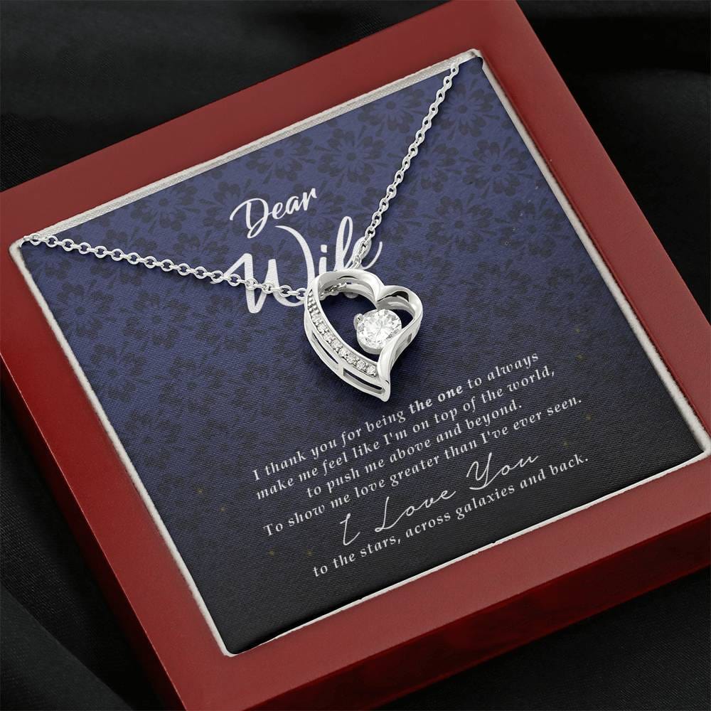 Wife Gift, Forever Heart Necklace