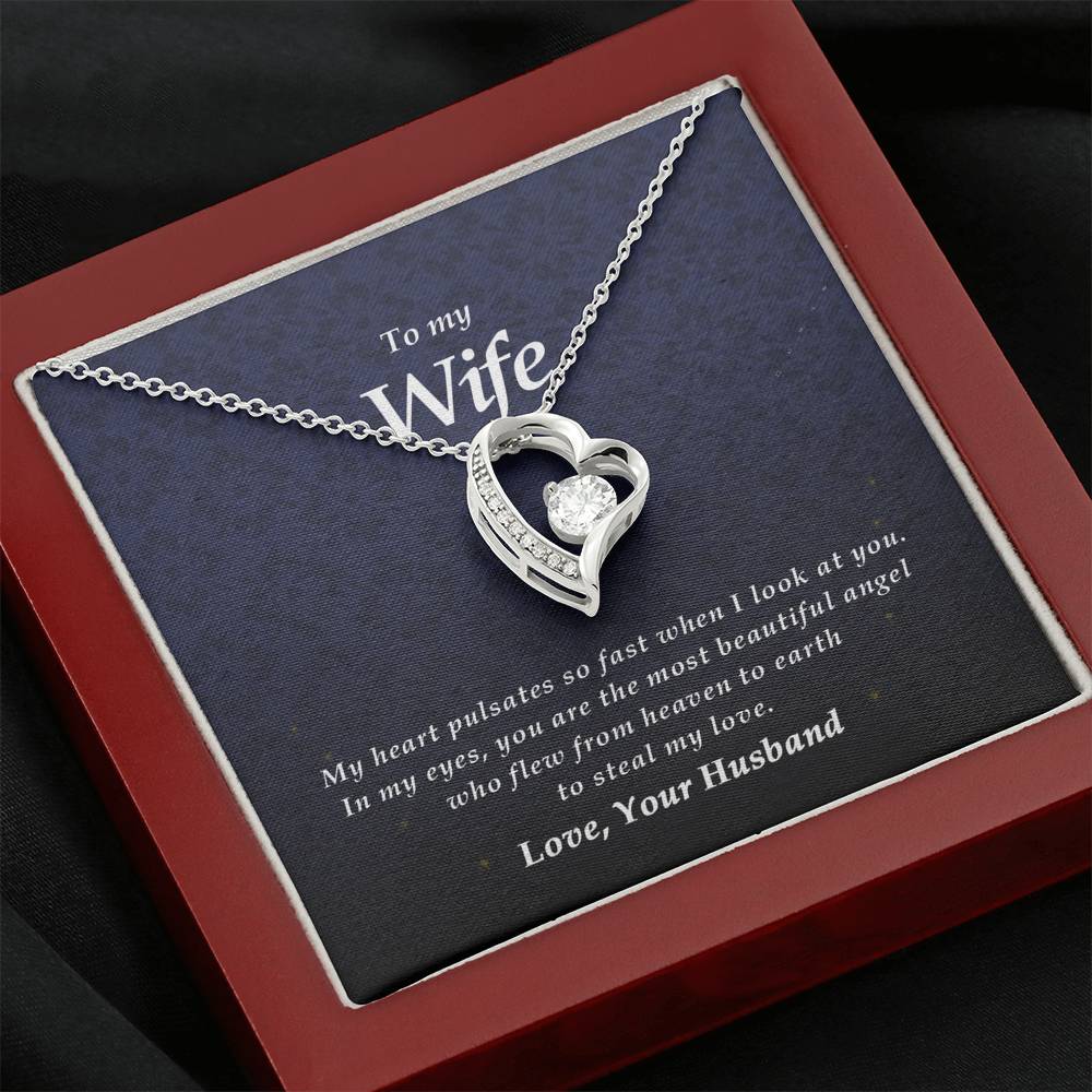 Best Wife Gift from Husband, Forever Heart Necklace