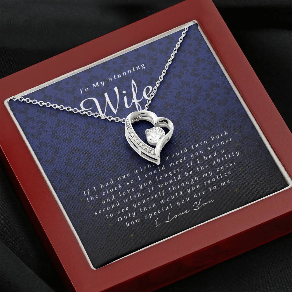Forever Heart Necklace, To My Stunning Wife