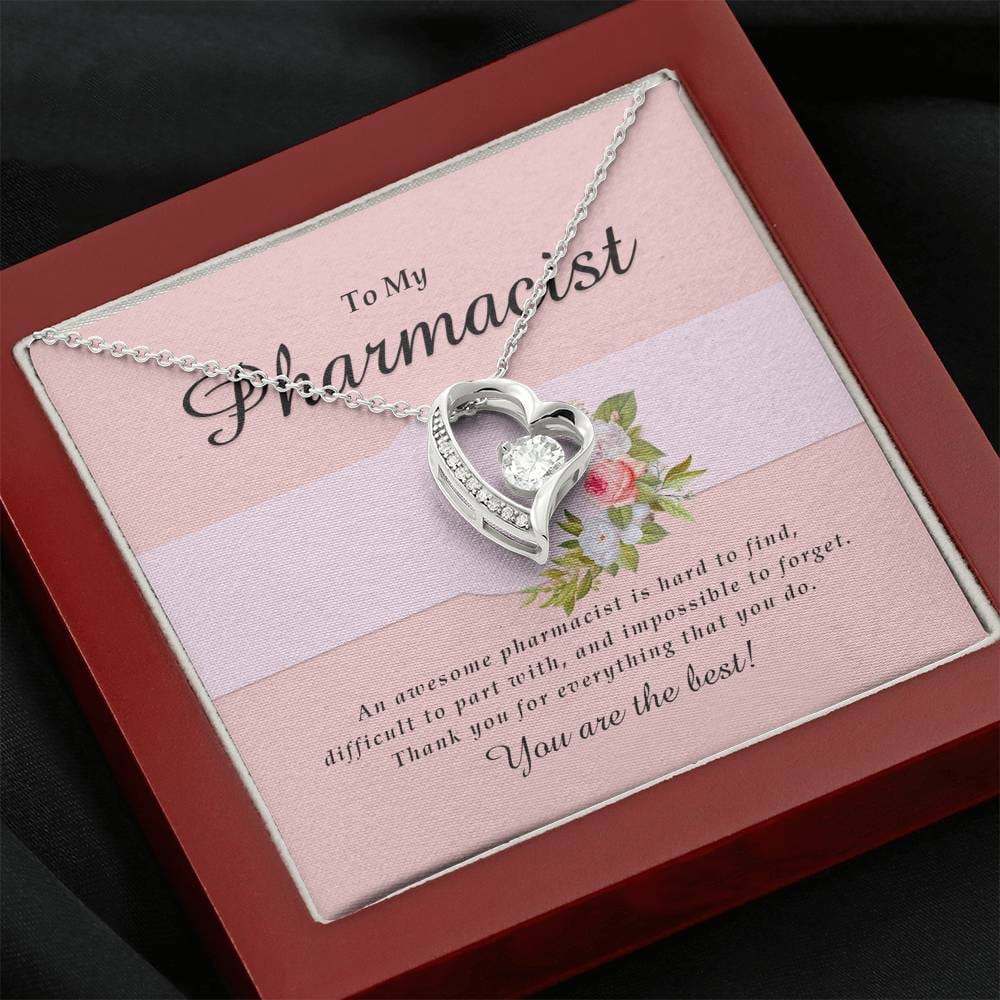 Forever Heart Necklace, Pharmacist Jewelry Card