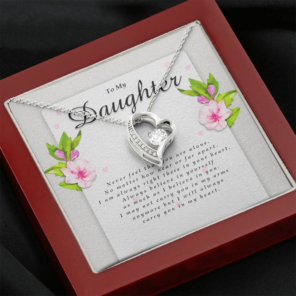 Forever Heart Necklace, Daughter Gift from Dad / Mom