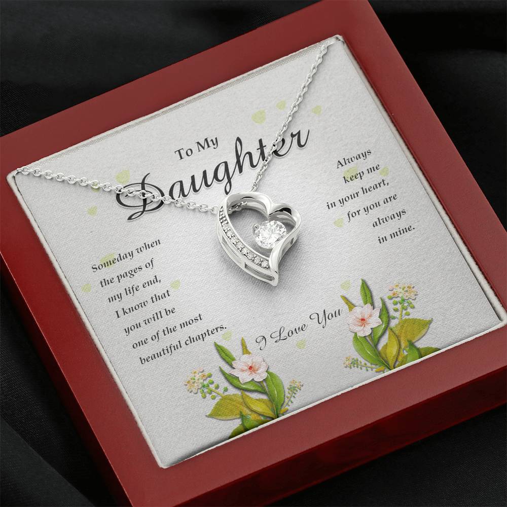 Forever Heart Necklace, To My Daughter