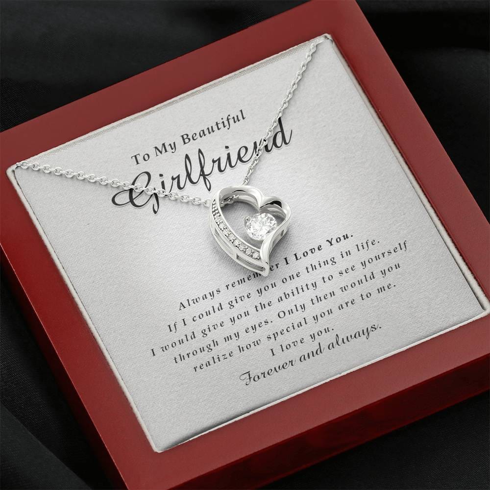 Forever Heart Necklace, To My Beautiful Girlfriend