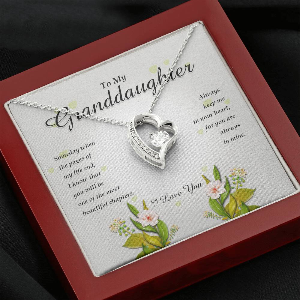 Forever Heart Necklace, To My Granddaughter