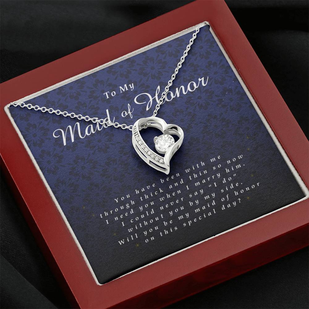 Forever Heart Necklace, To My Maid of Honor