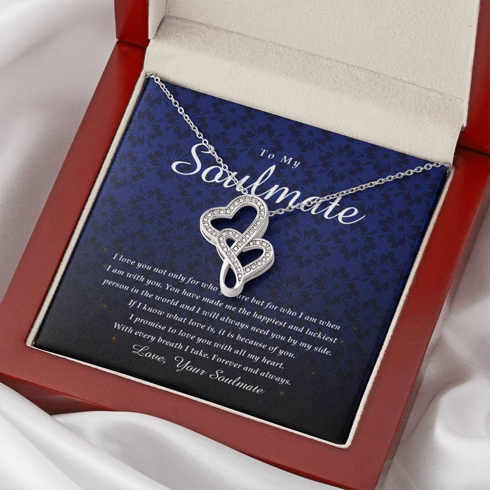 Double Heart Necklace, To My Soulmate