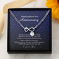 Infinity Bracelet with Initial Charms, 18 Year Anniversary Gift