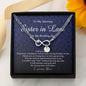 Infinity Bracelet with Charms, To My Sister In Law, Gift from Groom, Wedding Day Gift from Brother In Law