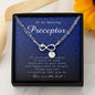 Preceptor Gift, Infinity Bracelet with Charms, Preceptor Appreciation Gift, Thank You Gift, Jewelry Card, Best Gift Idea