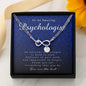 Psychologist Gift, Infinity Bracelet with Charms, Psychology Appreciation Gift, Thank You Gift, Jewelry Card, Best Gift Idea