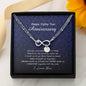Infinity Bracelet with Initial Charms, 80 Year Anniversary Gift