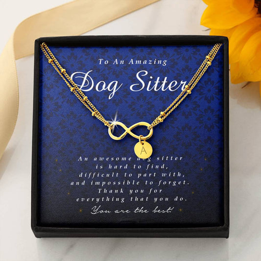 Infinity Bracelet with Charms, Dog Sitter Gift, Appreciation Gift, Thank You Gift, Best Gift Idea, Jewelry Card for Her