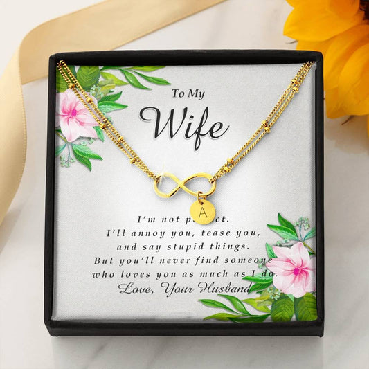 Infinity Bracelet with Charms, To My Wife