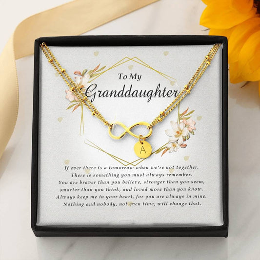 Infinity Bracelet with Charms, Daughter Gift from Grandma / Grandpa