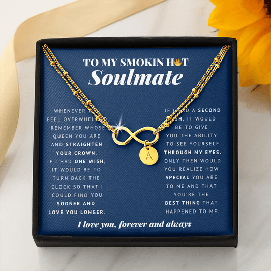 Infinity Bracelet with Charms | To My Smokin Hot Soulmate | Soulmate Gift | Soulmate Jewelry | Soulmate Anniversary Gift | Christmas Gift Idea