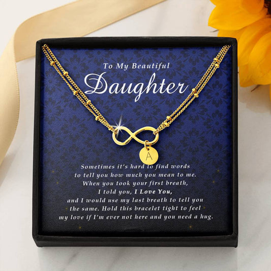 Bracelet Infinity Bracelet with Charms | To My Beautiful Daughter