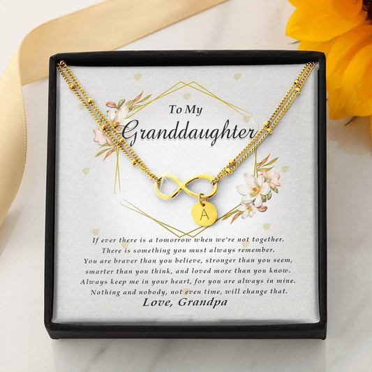 Infinity Bracelet with Charms, Daughter Gift from Grandpa