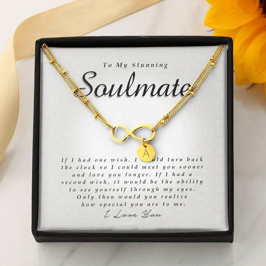 Infinity Bracelet with Charms, To My Stunning Soulmate