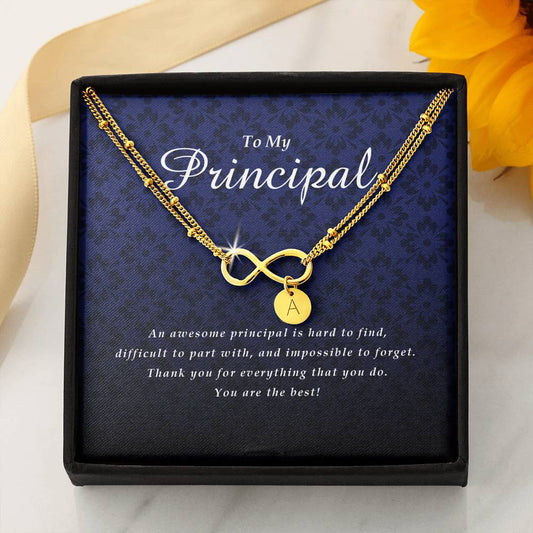 Infinity Bracelet with Initial Charms, Principal Gift
