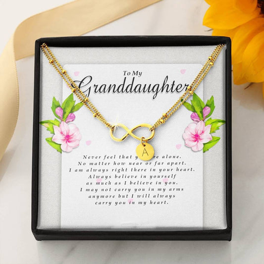 Infinity Bracelet with Charms, Granddaughter Gift from Grandpa / Grandma