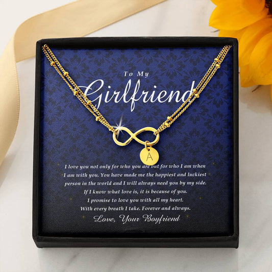 Infinity Bracelet with Charms, To My Girlfriend
