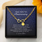Infinity Bracelet with Initial Charms, 80 Year Anniversary Gift