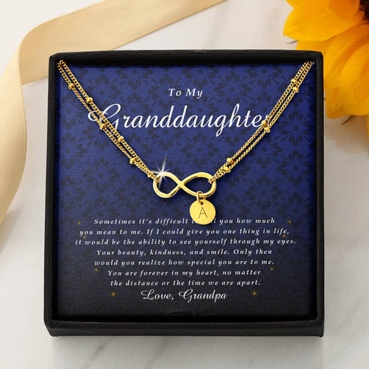 Infinity Bracelet with Charms, Granddaughter Gift