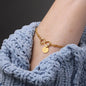 Infinity Bracelet with Initial Charms, 18 Year Anniversary Gift