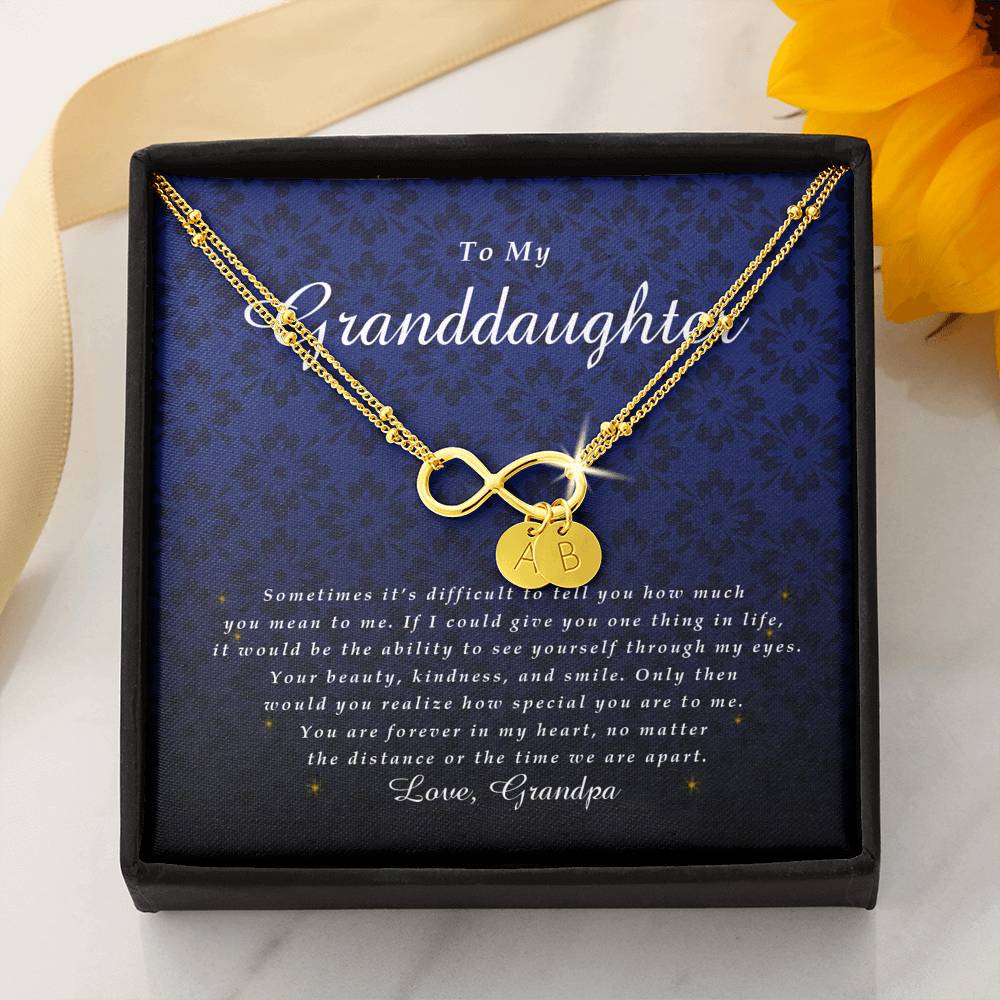 Infinity Bracelet with Charms, Granddaughter Gift