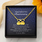 Infinity Bracelet with Initial Charms, 18 Year Anniversary Gift