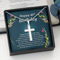 Personalized Cross Necklace, 48th Birthday Gift