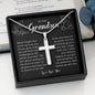 To Our Grandson, Personalized Cross Necklace, Gift from Grandparents