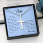 To My Son, Personalized Cross Necklace