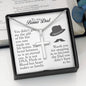 To My Bonus Dad, Personalized Cross Necklace