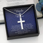 Uncle and Niece Gift, Personalized Cross Necklace