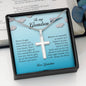 To My Grandson, Personalized Cross Necklace