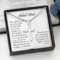 To My Bonus Dad, Personalized Cross Necklace