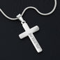Personalized Cross Necklace, Happy Seventeen Year Anniversary, Engraved Gift