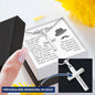 To My Bonus Dad, Personalized Cross Necklace