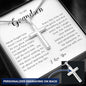 To My Grandson, Personalized Cross Necklace