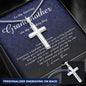 Personalized Cross Necklace, To My Grandmother, Gift from Groom, Wedding Day Gift from Grandson
