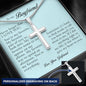 To My Boyfriend, Personalized Cross Necklace