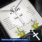 Personalized Cross Necklace, To My Son